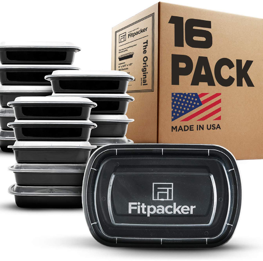 Fitpacker Meal Prep Containers - 28oz Portion Control Lunch Bento Box -  Reusable Microwaveable - 16 Pack - Health Optimization & Personal Training  Los Altos - FIT Trainers